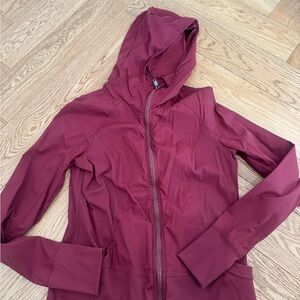 Crz Yoga Burgundy Hooded Jacket